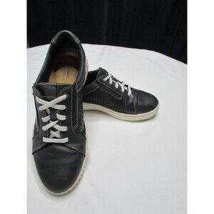 Clarks Collection Caroline Ella Leather Women's Sneakers Navy Blue Size 8.5